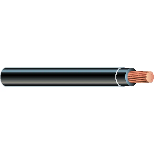 Southwire 500-ft 10-AWG Stranded Black Warm koper THHN Wire