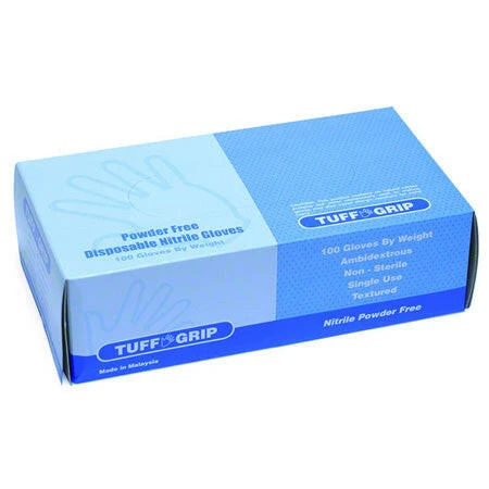 Tuff Grip Disposable Nitrile Gloves - Ruim, 100-Pack