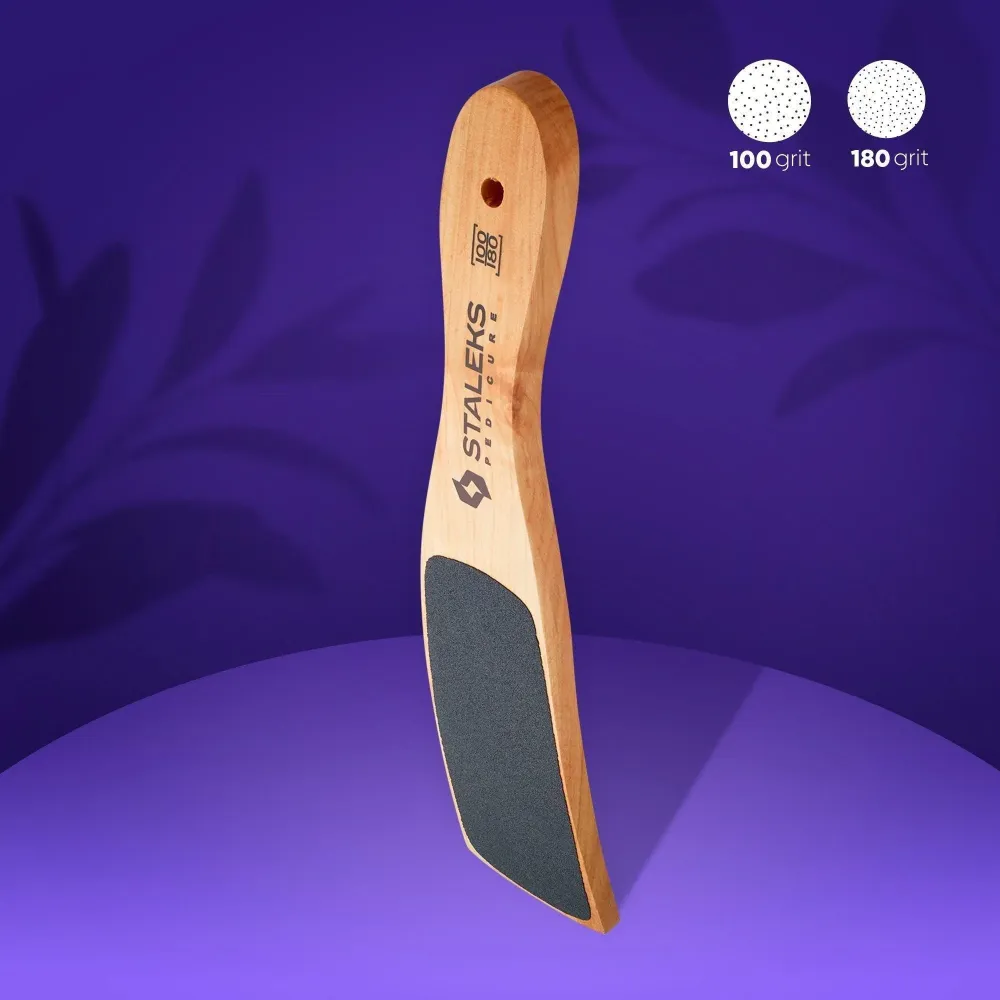 Wooden foot file - BEAUTY & CARE 10 TYPE 2 - Curved 100/180 grit