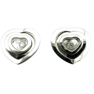 CHOPARD. Collection "Happy Spirit", wit gold and diamond earrings