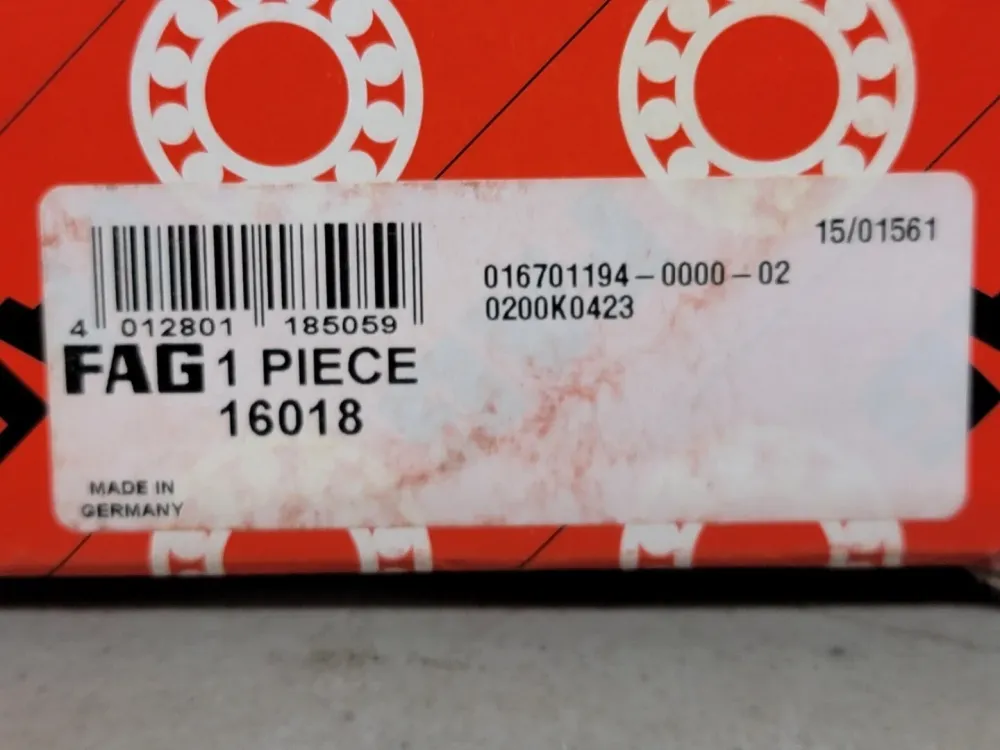 Deep Groove Ball Bearing 16018, 90x140x16 mm