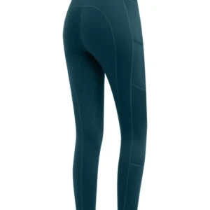 Ella Women's Full Grip Riding Tights Petrol Blauw 16