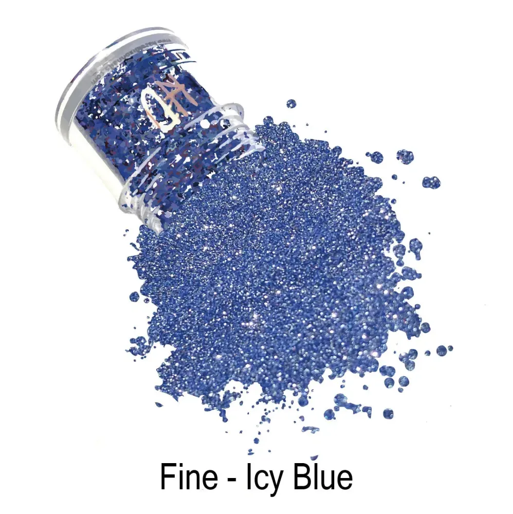 HD Glitter - Fine - Icy Zeeblauw