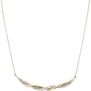 Intertwined necklace Ivoor gold Diamonds