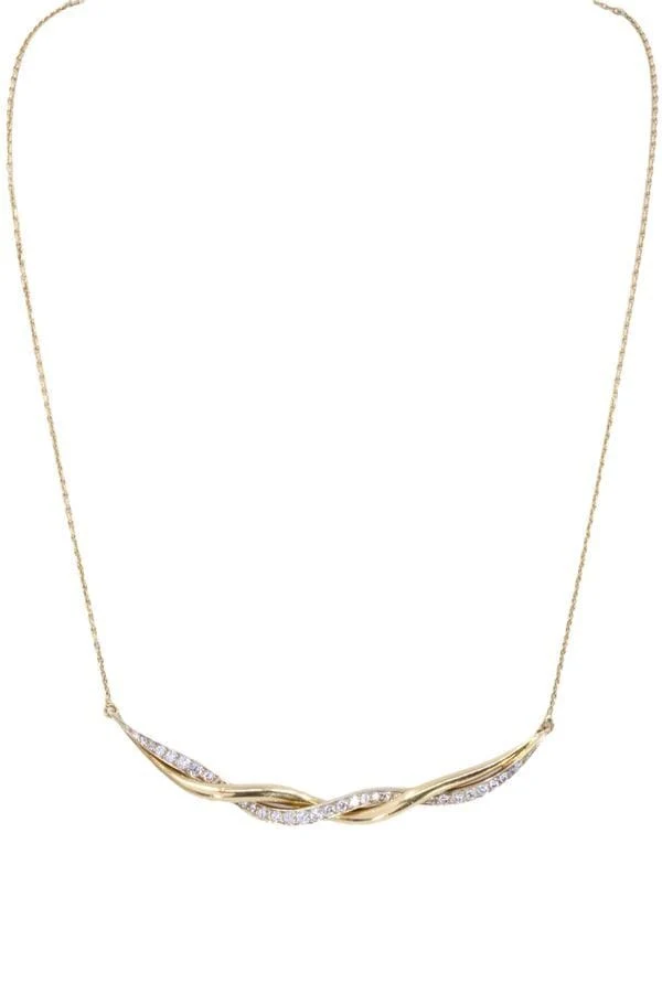 Intertwined necklace Ivoor gold Diamonds