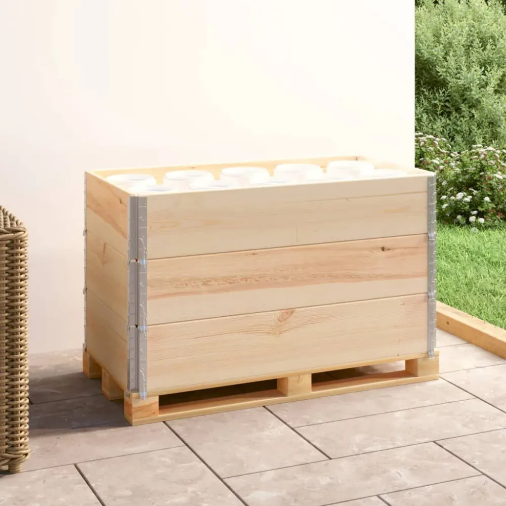 Palletopzetranden 3 st 50x100 cm massief grenenhout