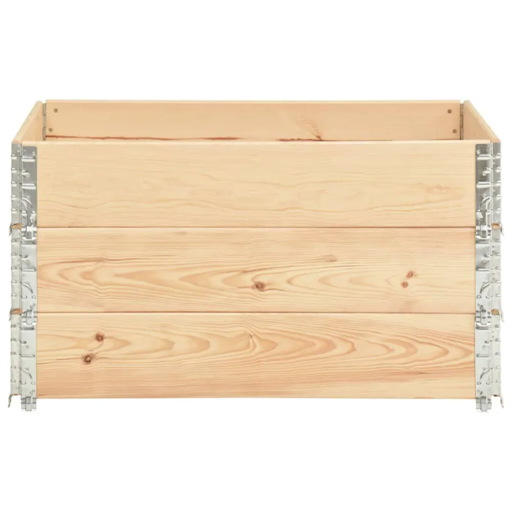 Palletopzetranden 3 st 50x100 cm massief grenenhout