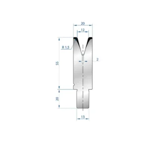 Part No. 3118 @ 1000mm 30 Degree Enkel V Die