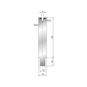 Part No. 3206 @ 550mm 30 Degree Solo V Die (Sgemented)