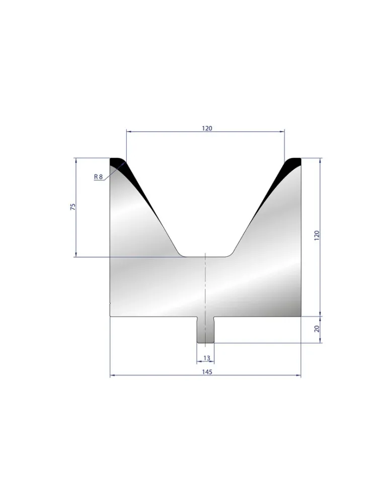 Part No. 3224 @ 30mm 60 Degree Solo V Die