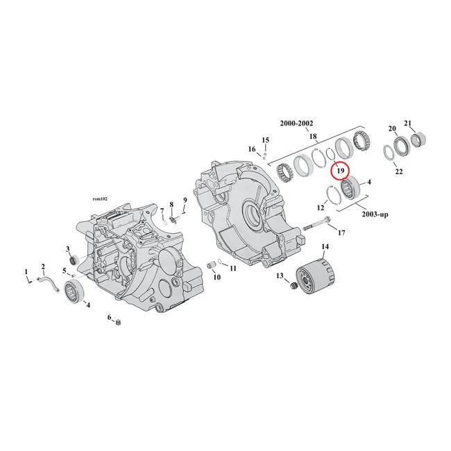 Spacer .108 Inch, Spr Sh Bearing Harley-Davidson - 50 x 50 x 1000mm