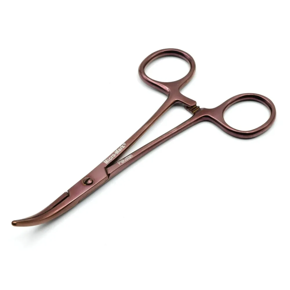 Surgical Hemostat, Curved Tip, Titaanlegering Plated