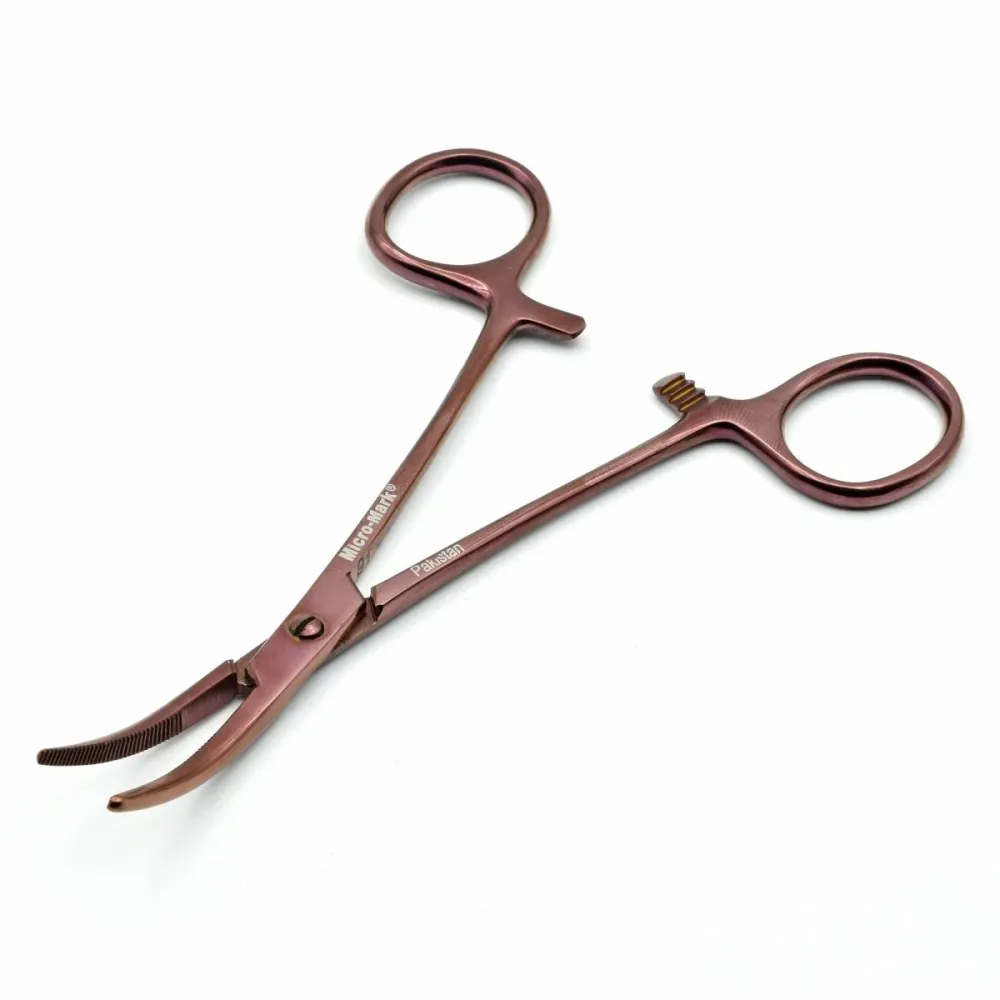 Surgical Hemostat, Curved Tip, Titaanlegering Plated