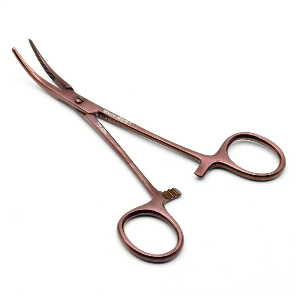 Surgical Hemostat, Curved Tip, Titaanlegering Plated
