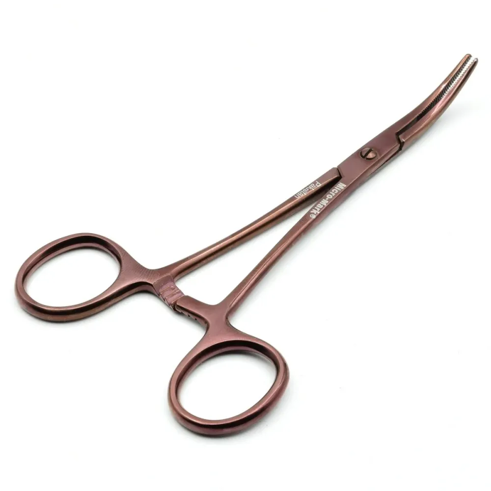 Surgical Hemostat, Curved Tip, Titaanlegering Plated