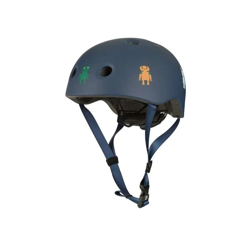 Versterkte PVC Liewood Hilary Bike Helmet - Robots/Indigo Blauw