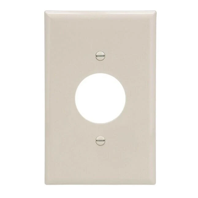 Eaton 1-Gang Midsize Light Almond Pc-materiaal Indoor Round Wall Plate