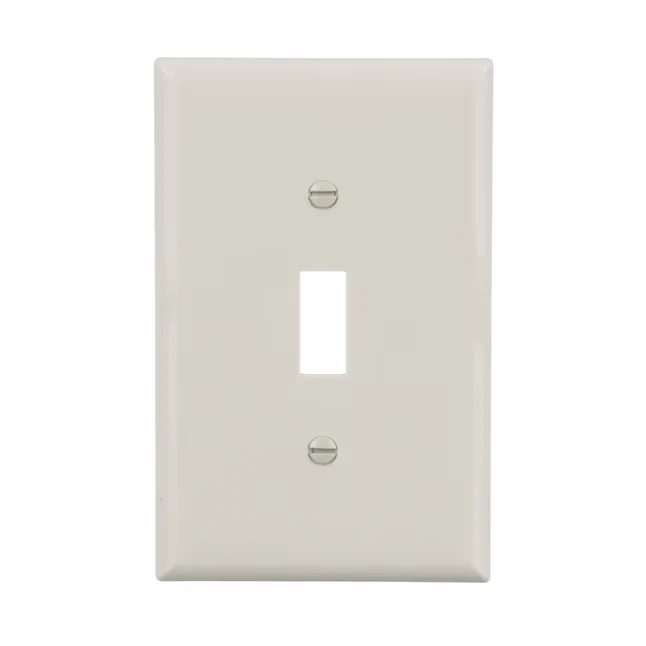 Eaton 1-Gang Midsize Light Almond Veiligheidsplastic Indoor Toggle Wall Plate
