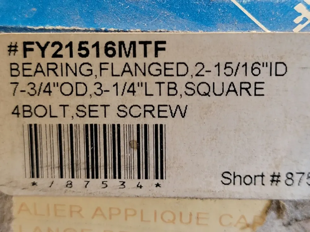 Flange Block Bearing 2-15/16" Bore, FY21516MTF