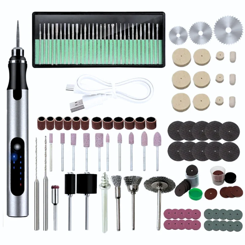 182-delige Draadloze DIY Elektrische Graveerpennen Set – Complete Kit voor Precisie Graveren op Metaal, Hout, Glas en Plastic