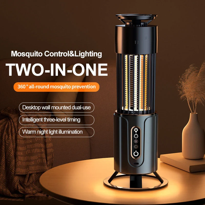 2--1 Elektrische Muggenlamp – UV Licht & Insectendoder voor Binnen en Buiten