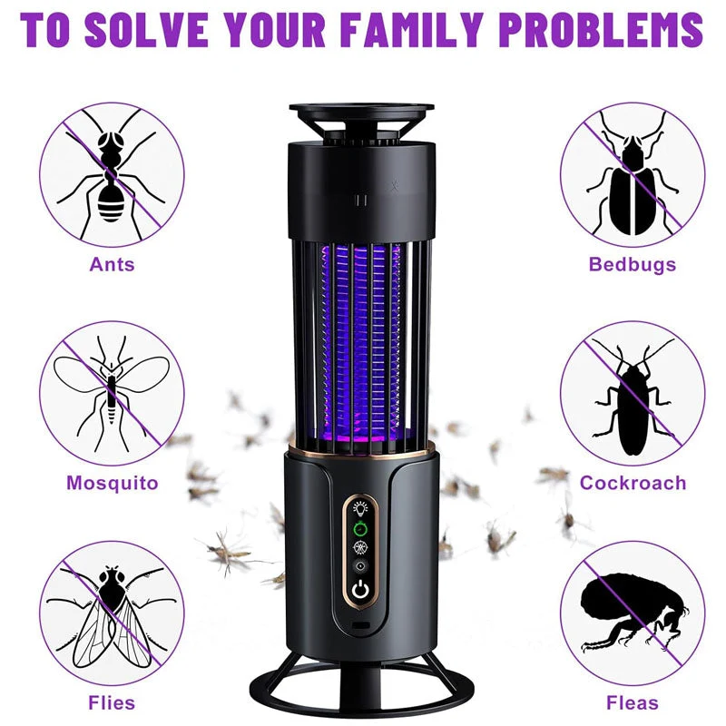 2--1 Elektrische Muggenlamp – UV Licht & Insectendoder voor Binnen en Buiten