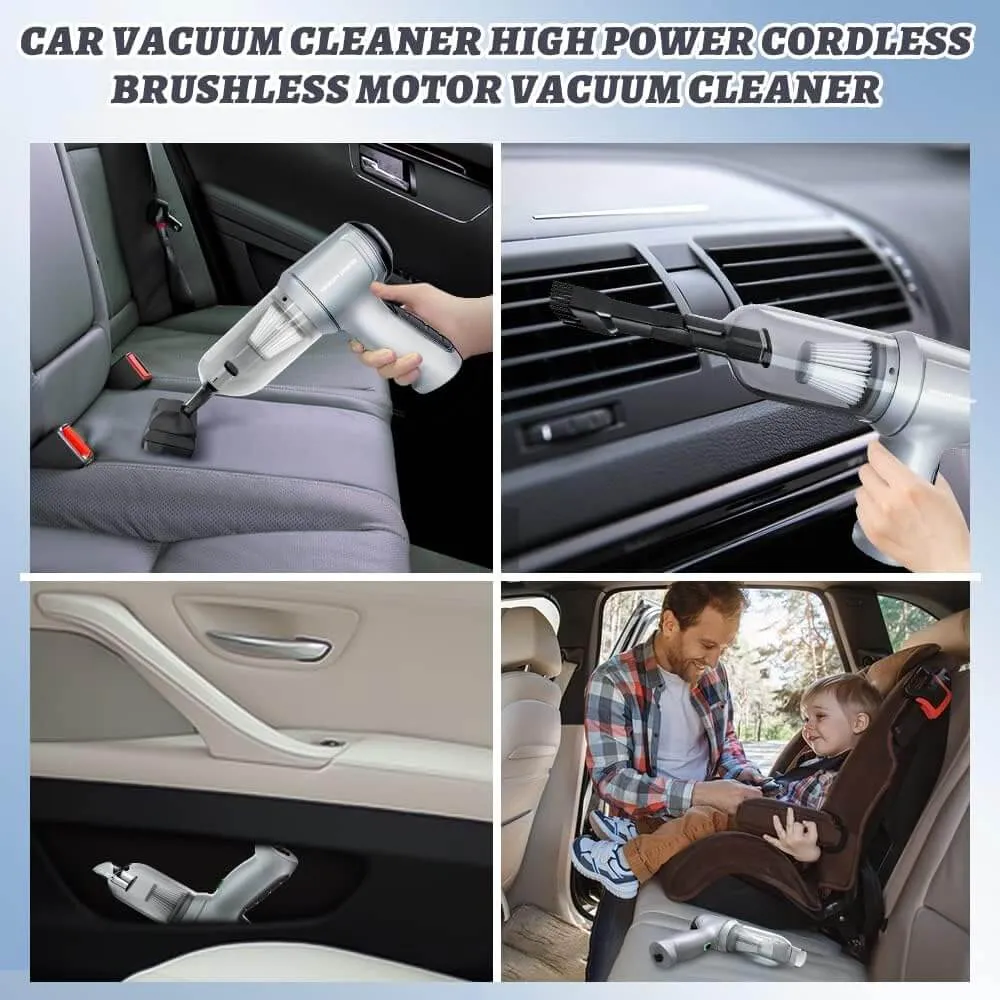 3--1 Borstelloze Draadloze Auto Stofzuiger Krachtige Oplaadbare Cleaner voor Grondige Auto Reiniging