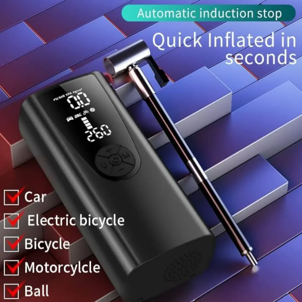 AirBoost | Draagbare Mini-Compressor voor Auto, Fiets & Sport