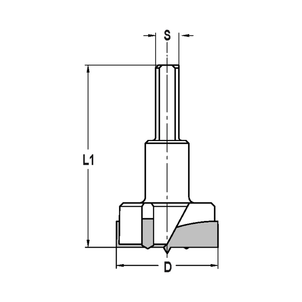 CILINDERKOPBOOR Ø 20 MM, TL=65 MM, S=8 MM, HW AKE