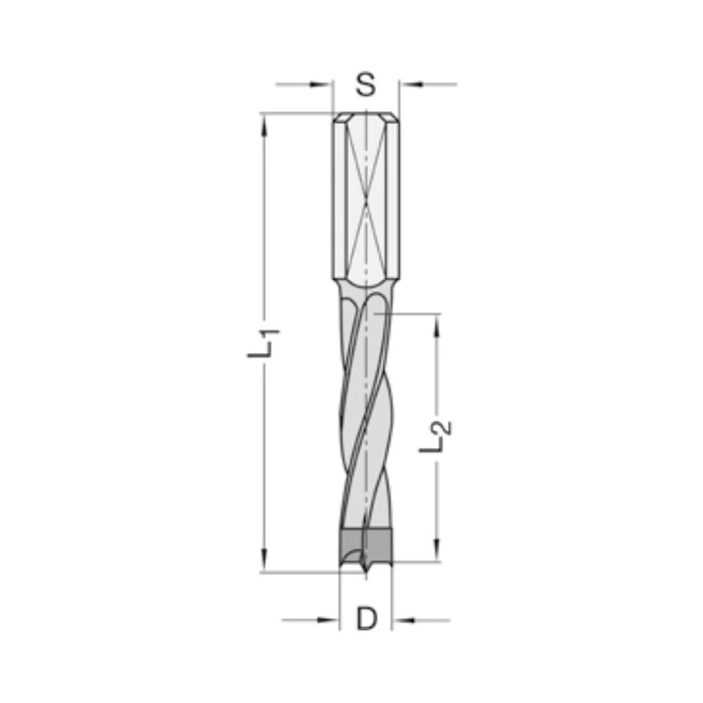 DREVELBOOR 8 MM SL=40 TL=67 Schacht 8mm AKE