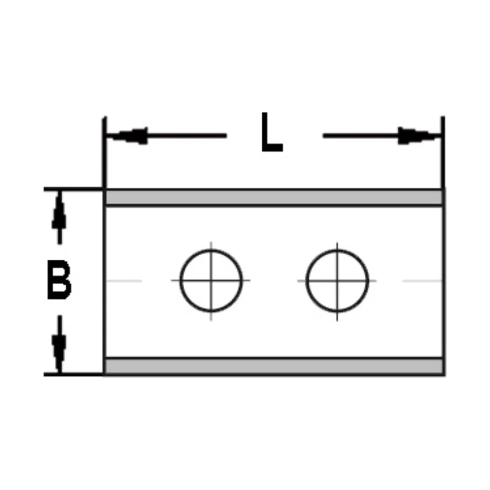 KEERMES 40,0 X 12,0 X 1,5 MM (2-GATS), TWEEZIJDIG GESLEPEN, HW AKE