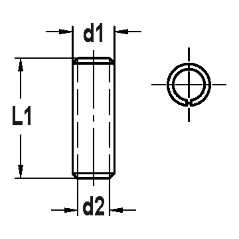 VERLOOPBUS D=10 MM / D=8 MM, L1=23 MM AKE