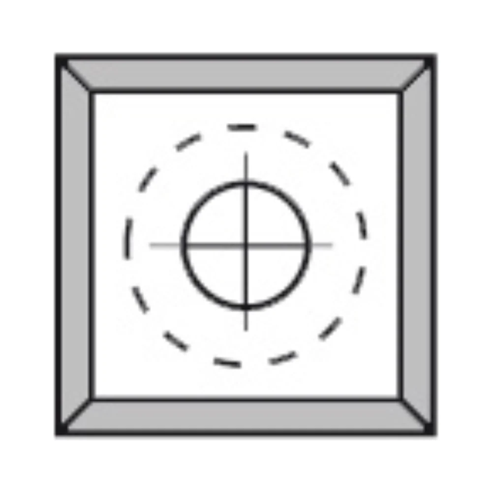 VOORSNIJDER 14,0 X 14,0 X 2,0 MM (1-GATS VERZONKEN), VIERZIJDIG GESLEPEN, HW AKE