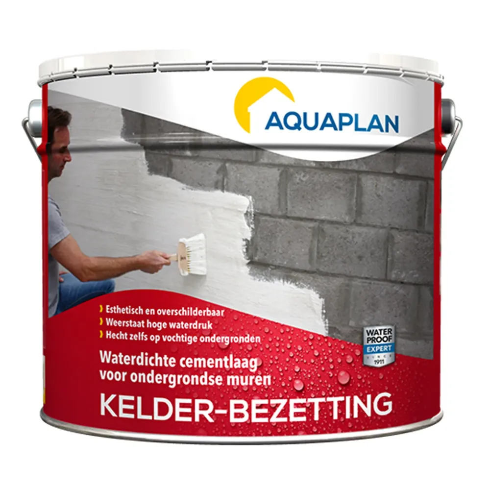 Aquaplan kelder-bezetting waterdichte cementcoating 10 kg