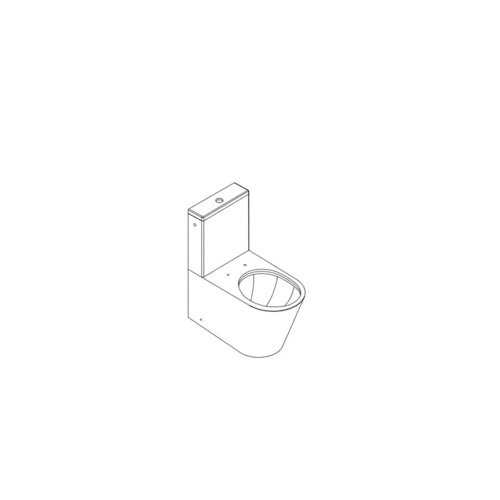 Aquavive Duoblok toilet Esino met randloze toiletpot - wit