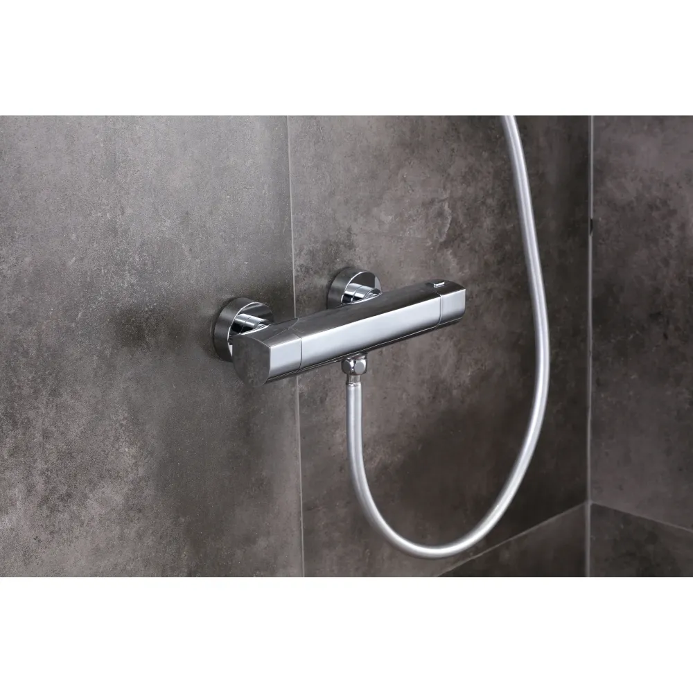 AquaVive Eco thermostatische douchekraan Sillaro chroom 15cm
