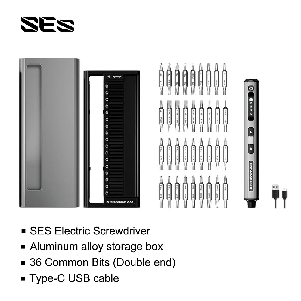ARROWMAX SES 72 1 Rechargeable Cordless Mini Electric Screwdriver Set