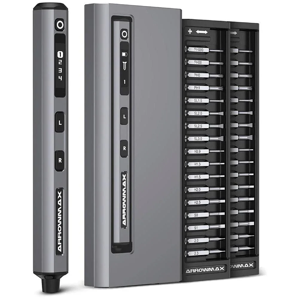 Jeu de tournevis électriques sans fil rechargeables SES 34in1 Magnetic Bits ARROWMAX