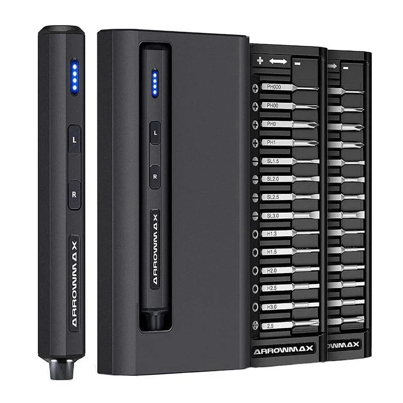 Jeu de tournevis électriques sans fil rechargeables SES 28in1 Magnetic Bits ARROWMAX