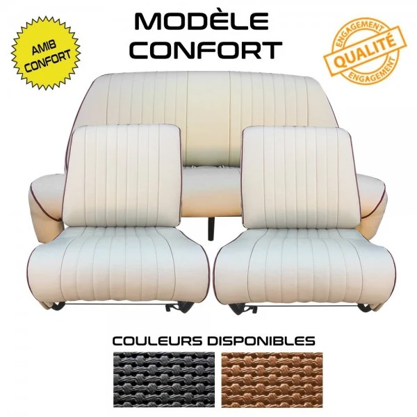 BEKLEDING AMI8 COMFORT SEDAN 2 VOORSTOELEN + ACHTERBANK SKAI BRUIN GEPERFOREERD