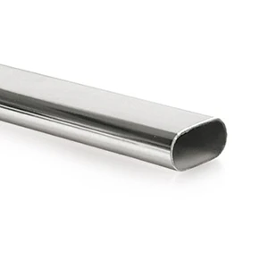 Roede 30x15mm glans chroom lengte 1900mm Bestelmeubelbeslag.nl