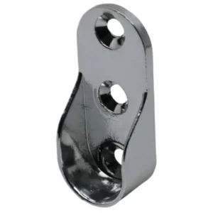 Roedehouder chroom, voor roede 30x15mm (model 7837) Bestelmeubelbeslag.nl