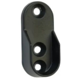 Roedehouder REZY zwart opschroef, voor roede 30x15mm Bestelmeubelbeslag.nl