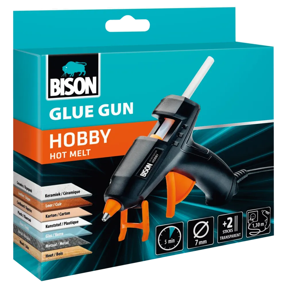 Bison Lijmpistool Hobby - 7mm - Snoer