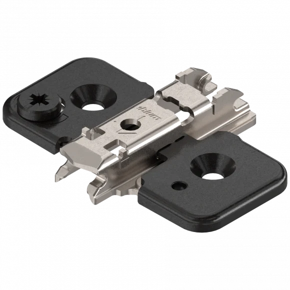 Kruismontageplaat excentrisch verstelbaar 0mm Onyx Blum