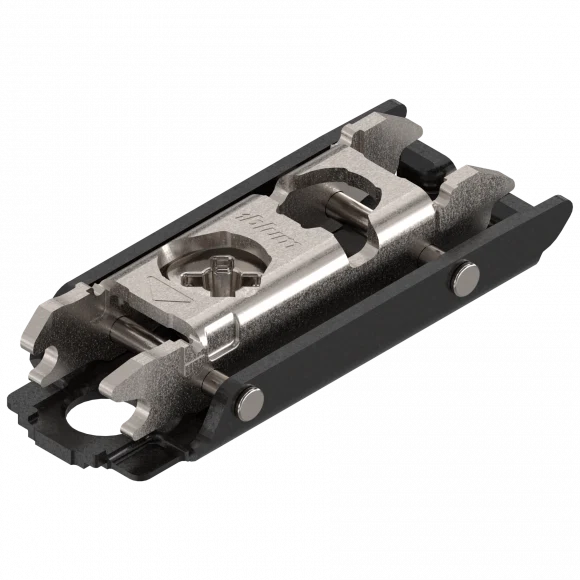 Montageplaat recht Onyx zwart 0mm hoogteverstelbaar Blum