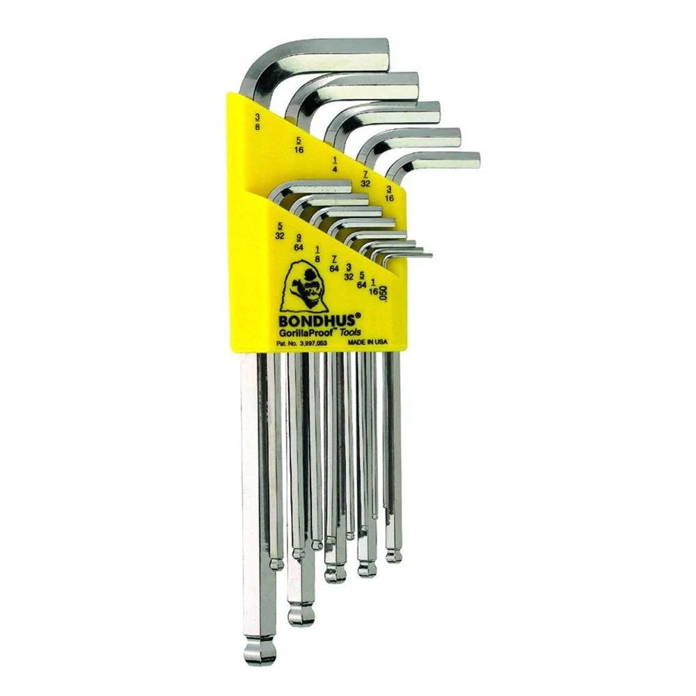 Haakse inbusset .050-3/8" lang BLX13B Kogelkop BriteGuard Bondhus