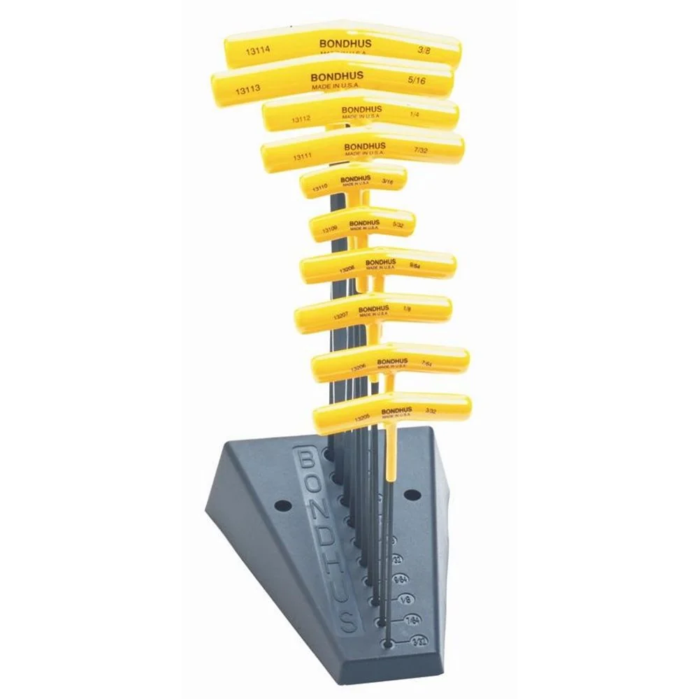T-greep inbusset 3/32-3/8x152mm HTX10/6S Met kunststof standaard Bondhus