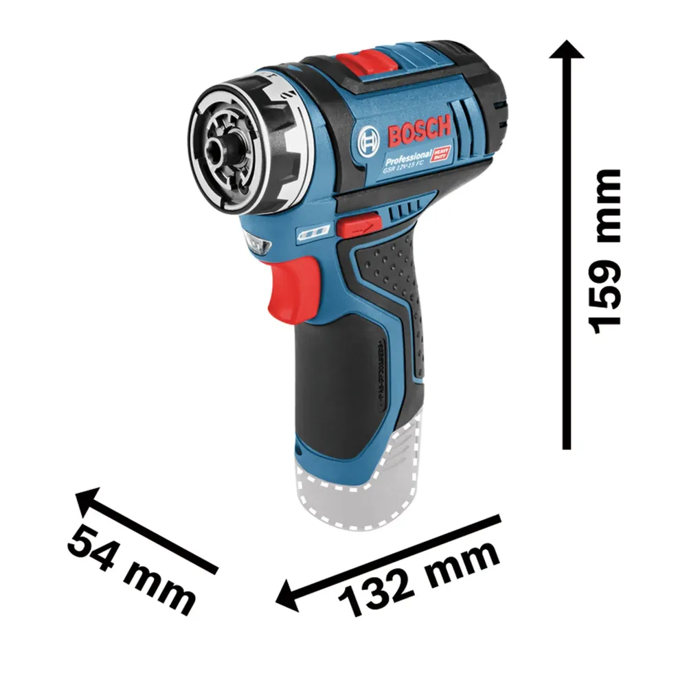 Boormachine Bosch GSR 12V-15 FC 12V 2Ah