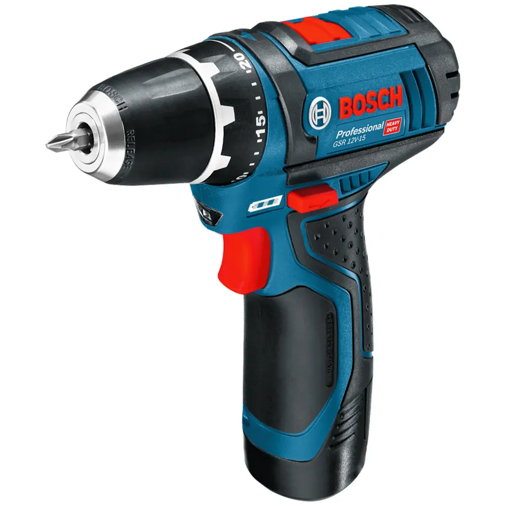 Boormachine Bosch GSR12V-15 12V 2Ah